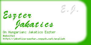 eszter jakatics business card